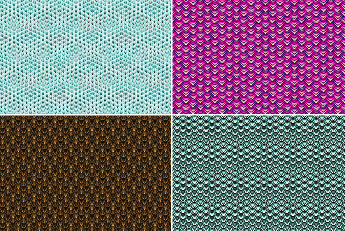 20 Seigaiha Pattern Backgrounds 4