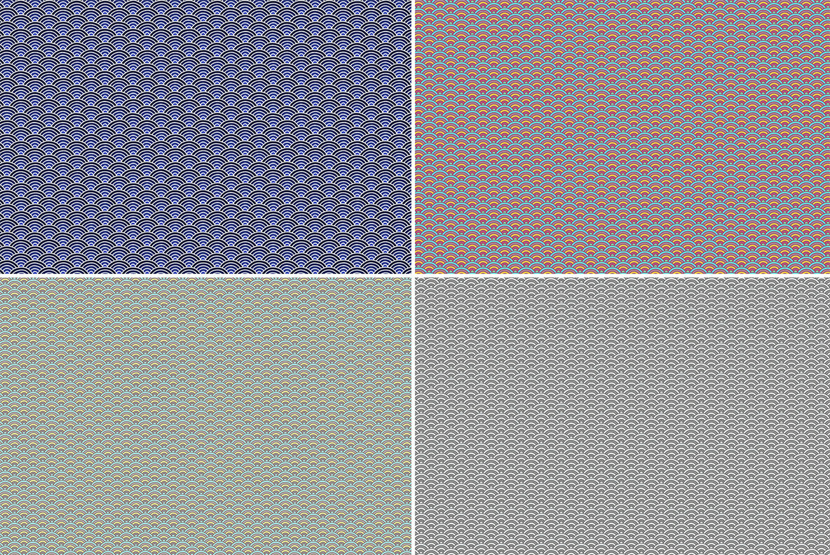 20 Seigaiha Pattern Backgrounds 5