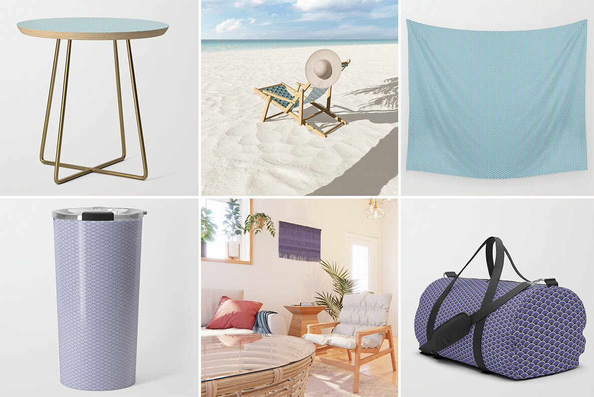 20 Seigaiha Pattern Backgrounds 8