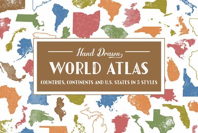 Hand Drawn World Atlas