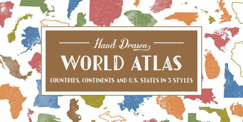 Hand Drawn World Atlas