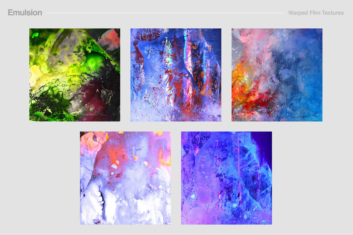 Emulsion Warped Film Textures Emulsion Warped Film Textures