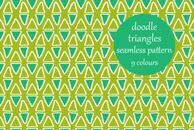 Colorful Doodle Triangles Pattern