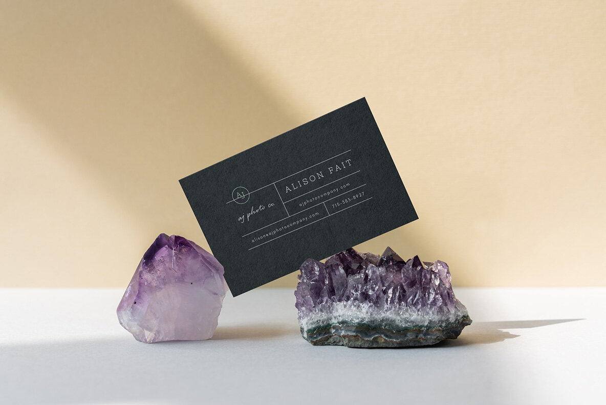 Business Card Mock Up Shadows Collection 10