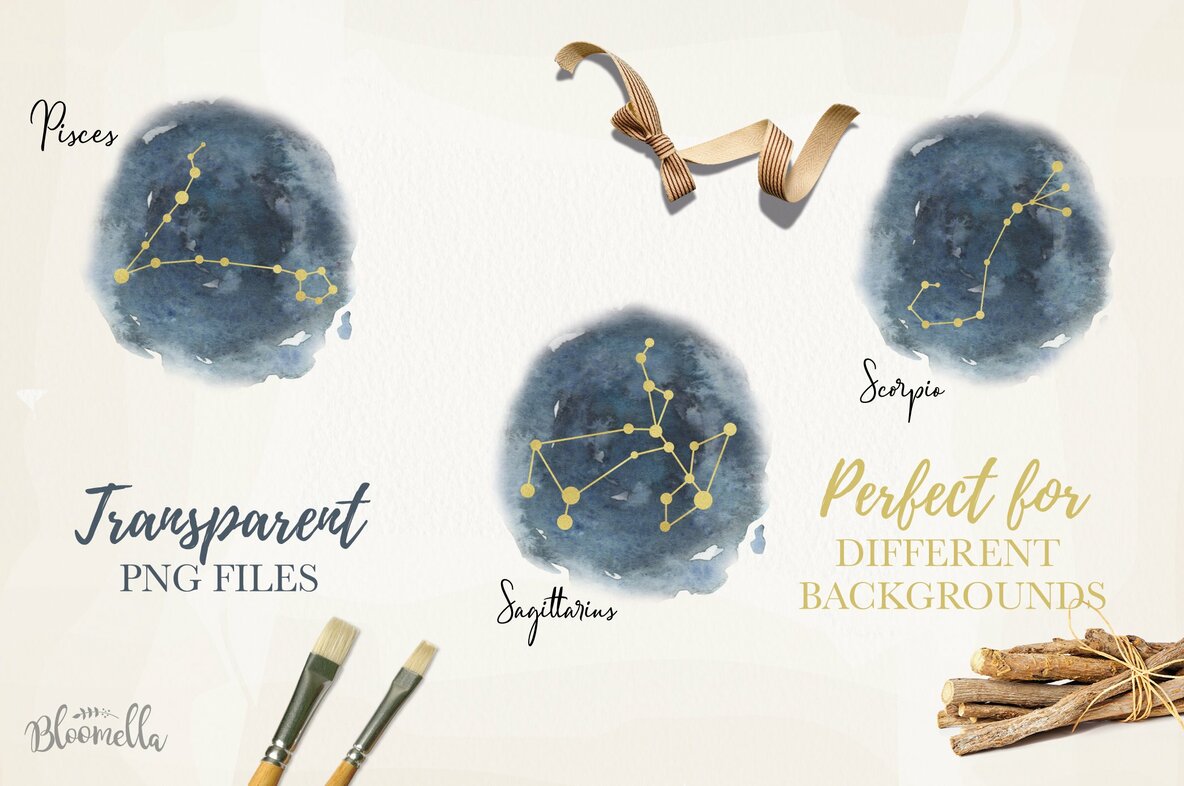 Star Signs Watercolor Package