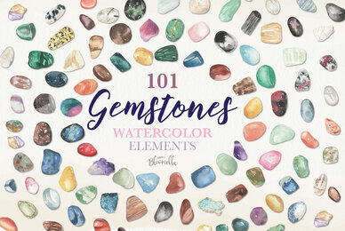 Gemstones Watercolor Package