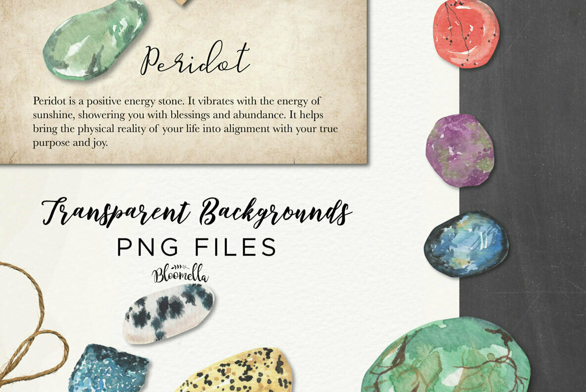 Gemstones Watercolor Package 2