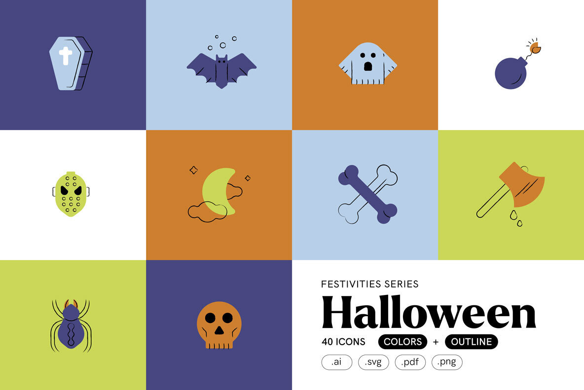 Halloween Festivities Icons Halloween Festivities Icons