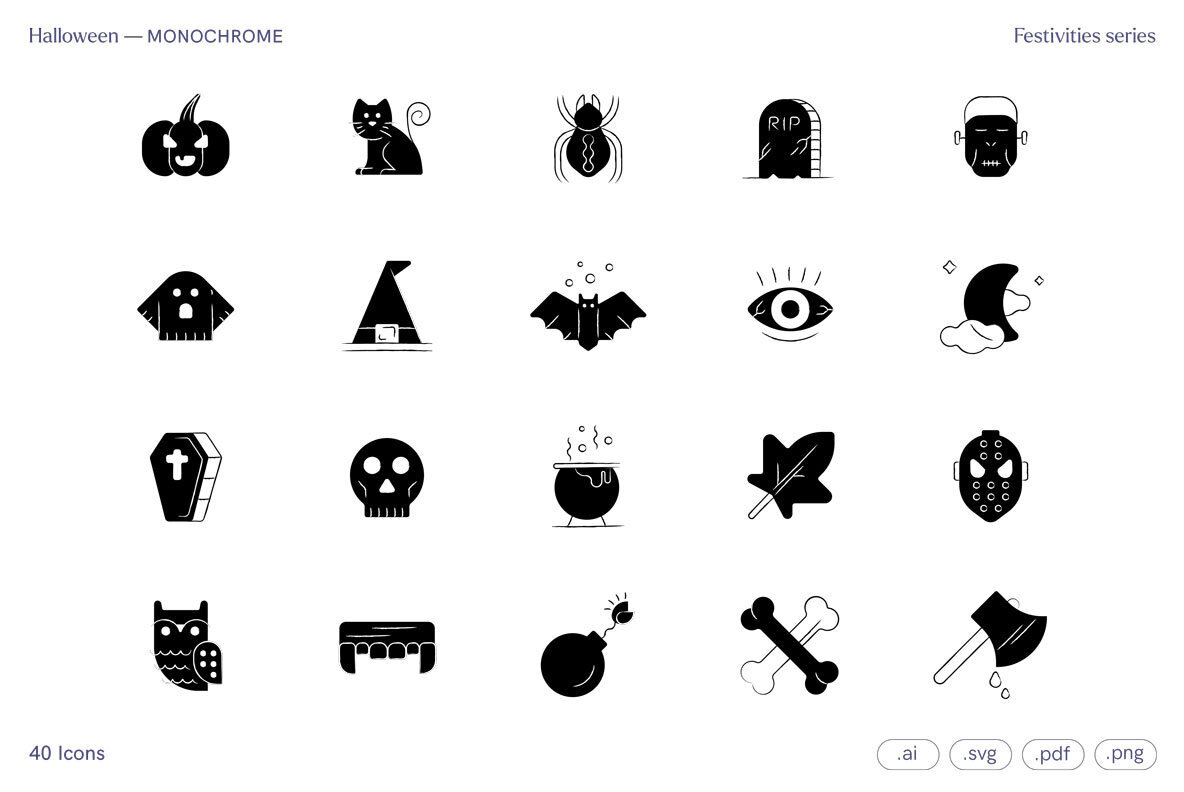Halloween Festivities Icons Halloween Festivities Icons