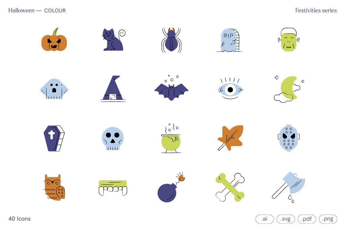 Halloween Festivities Icons Halloween Festivities Icons
