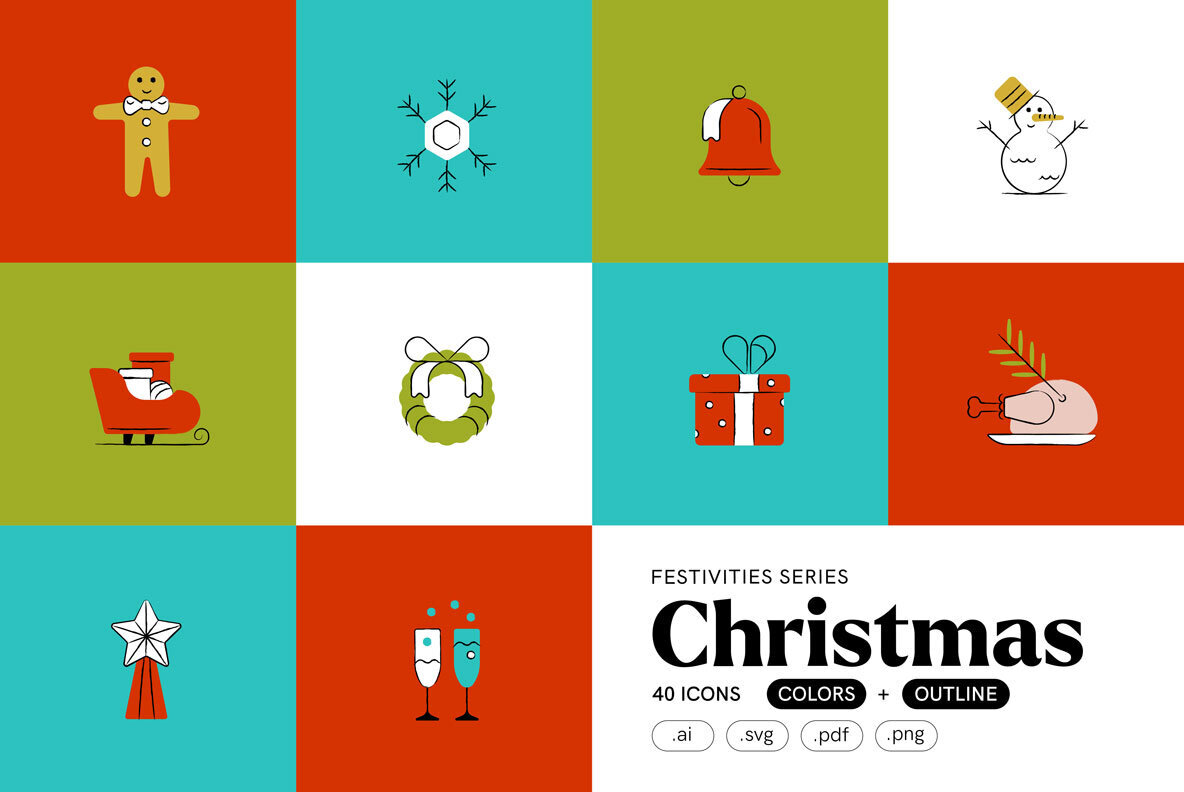 Christmas Festivities Icons Christmas Festivities Icons