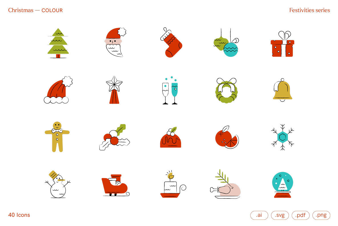 Christmas Festivities Icons Christmas Festivities Icons