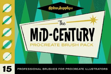 The Mid Century Brush Pack for Procreate