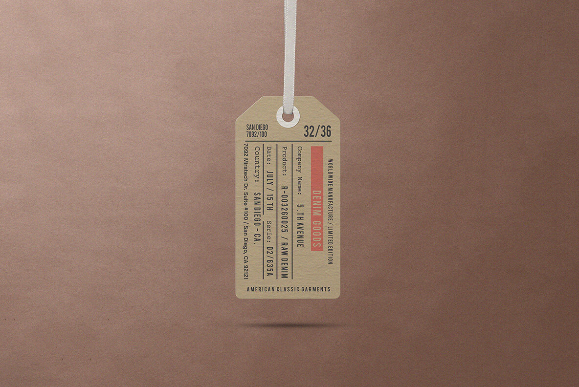 Garment Label Tag Mockups Garment Label Tag Mockups