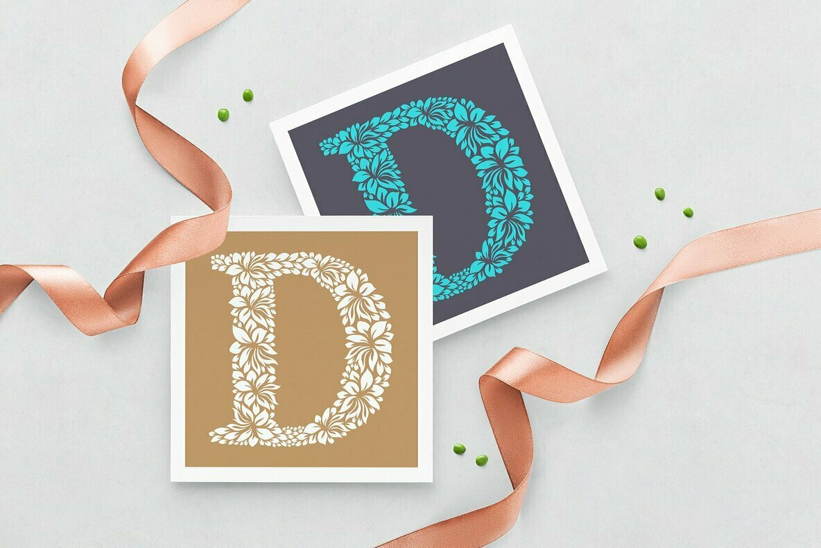 Letter D Floral Logo Template Letter D Floral Logo Template