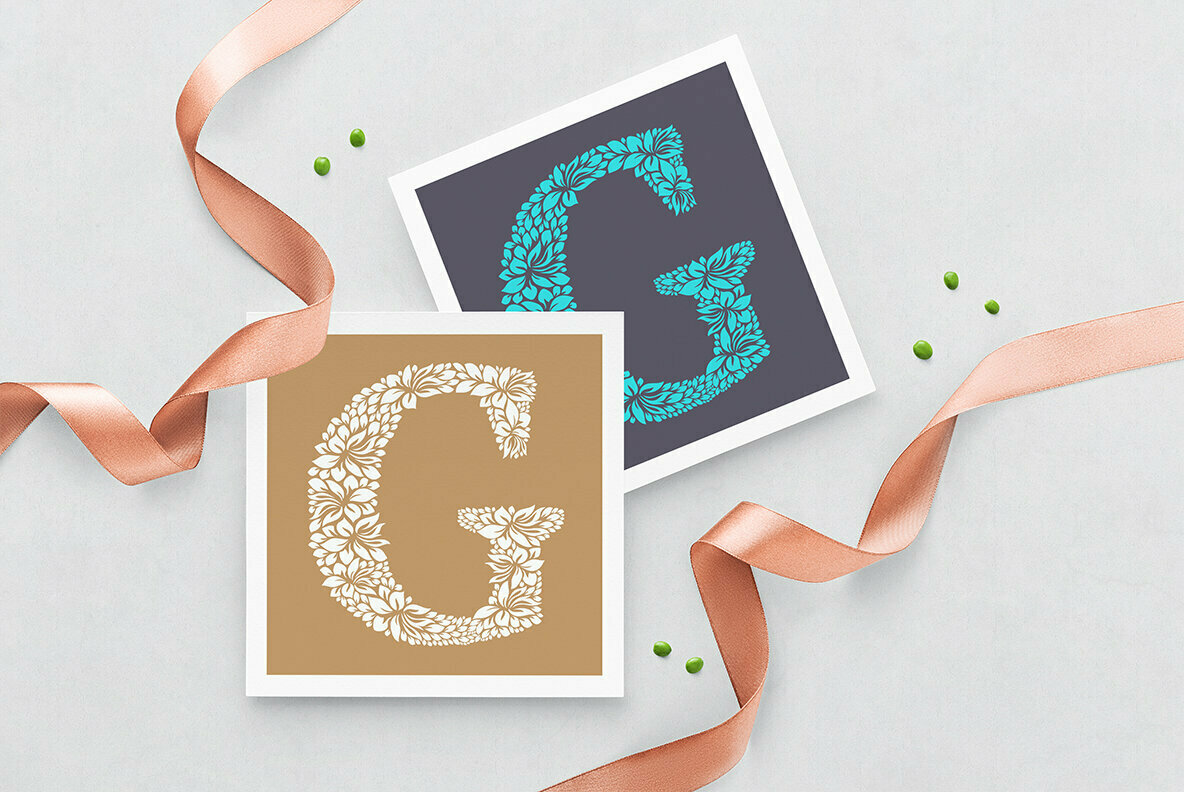 Letter G Floral Logo Template Letter G Floral Logo Template