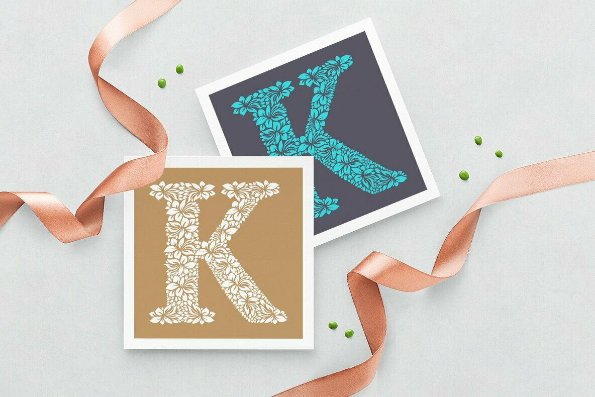 Letter K Floral Logo Template Letter K Floral Logo Template