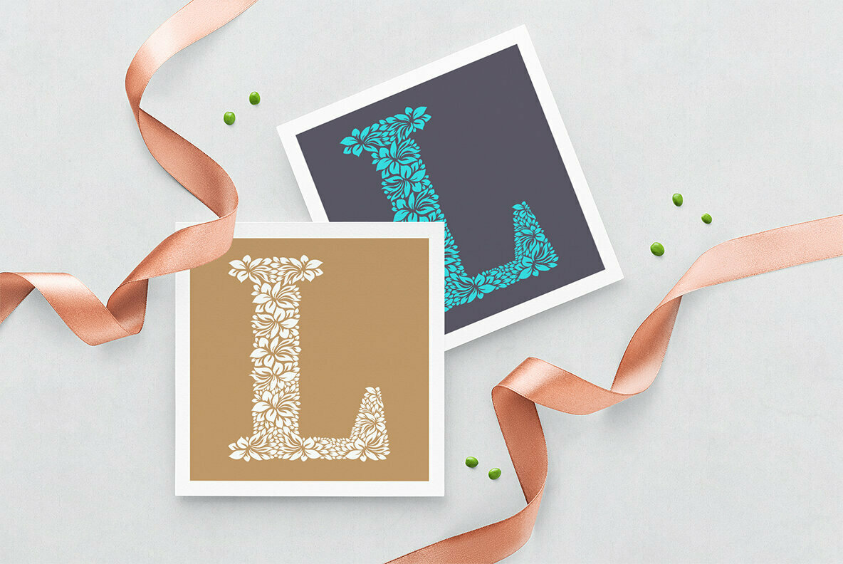 Letter L Floral Logo Template Letter L Floral Logo Template