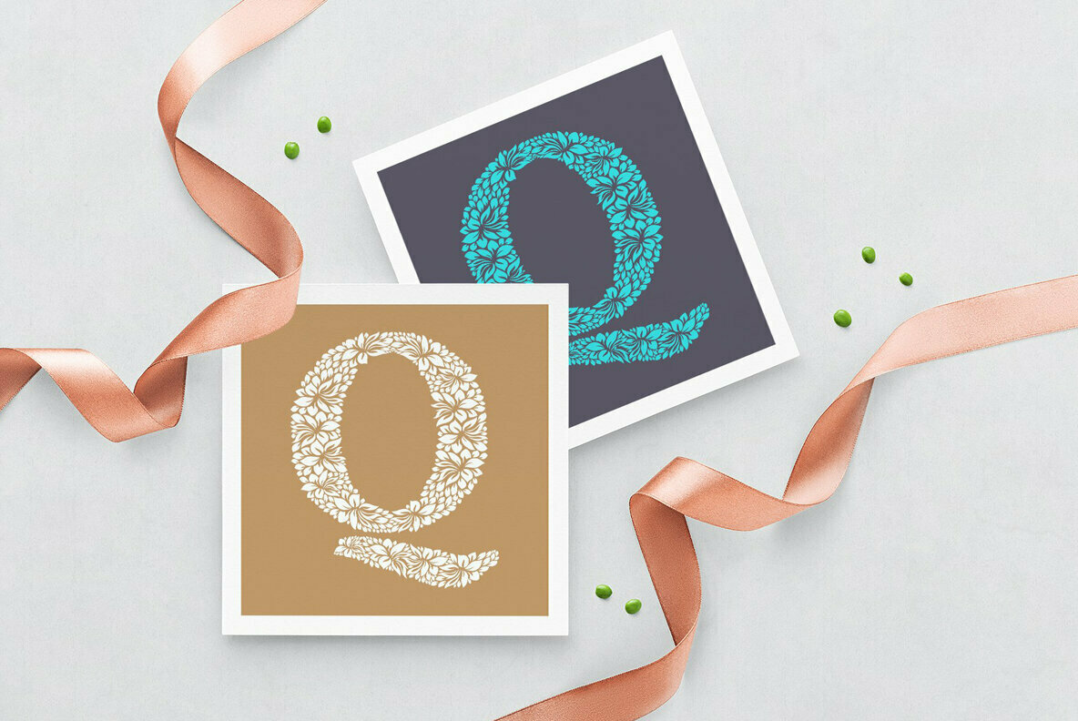 Letter Q Floral Logo Template Letter Q Floral Logo Template