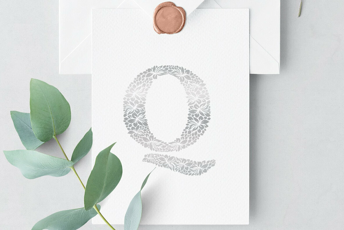 Letter Q Floral Logo Template Letter Q Floral Logo Template