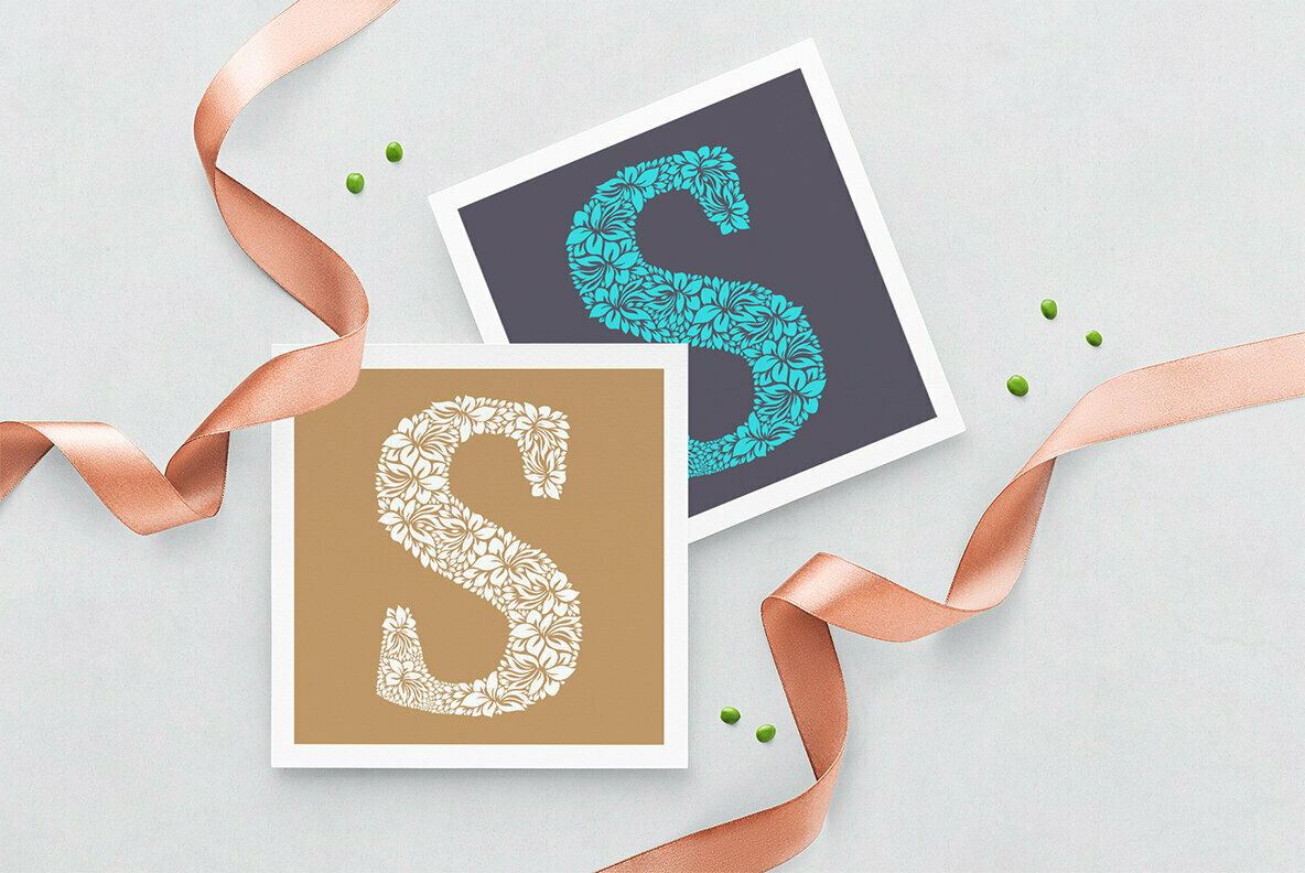 Letter S Floral Logo Template Letter S Floral Logo Template