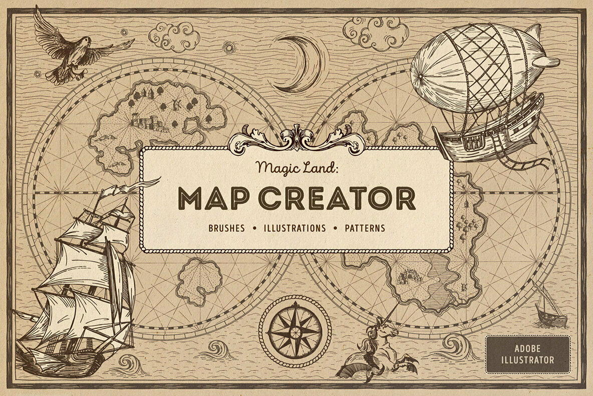 Magic Lands Vintage Map Creator Magic Lands Vintage Map Creator