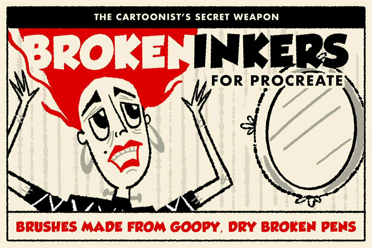 Broken Inkers Brush Set for Procreate Broken Inkers Brush Set for Procreate