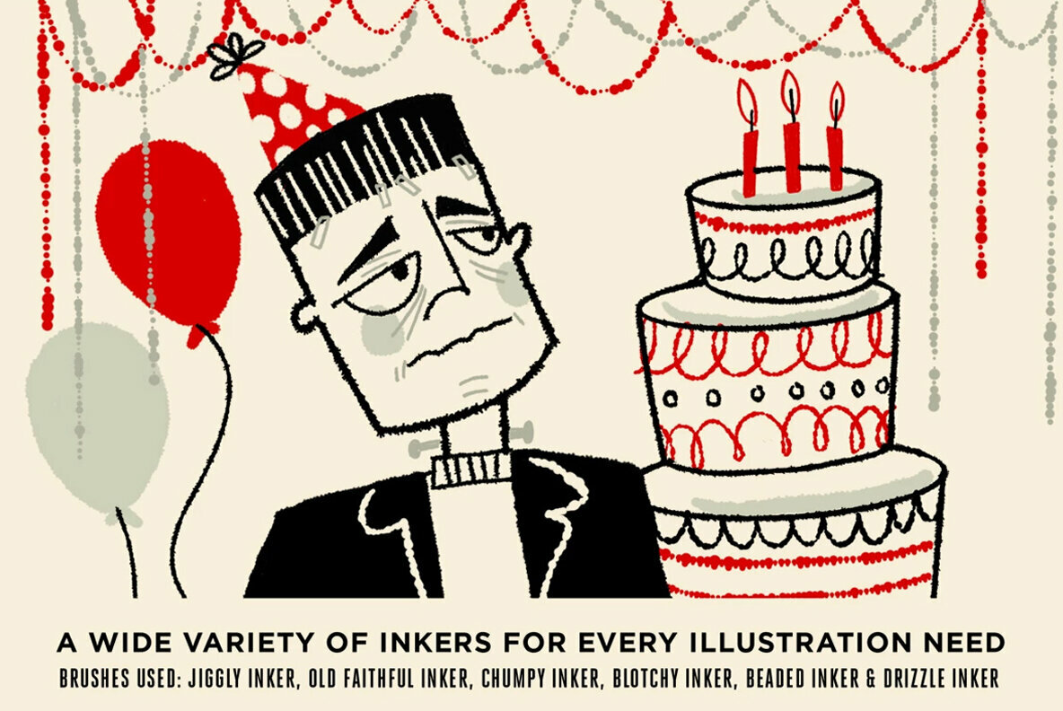 Broken Inkers Brush Set for Procreate Broken Inkers Brush Set for Procreate