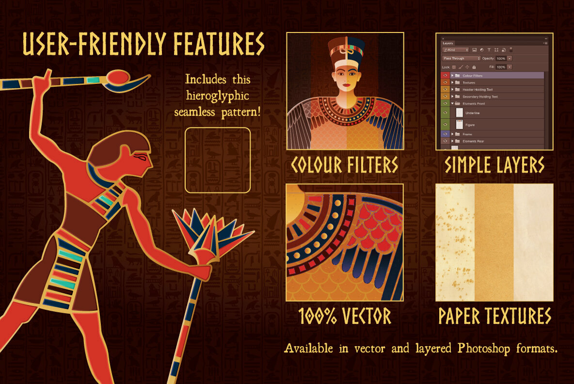 Egyptian Backgrounds and Frames Egyptian Backgrounds and Frames