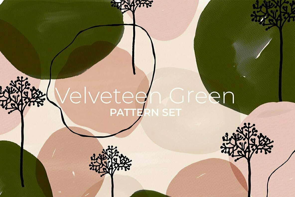 Velveteen Green Pattern Set Velveteen Green Pattern Set