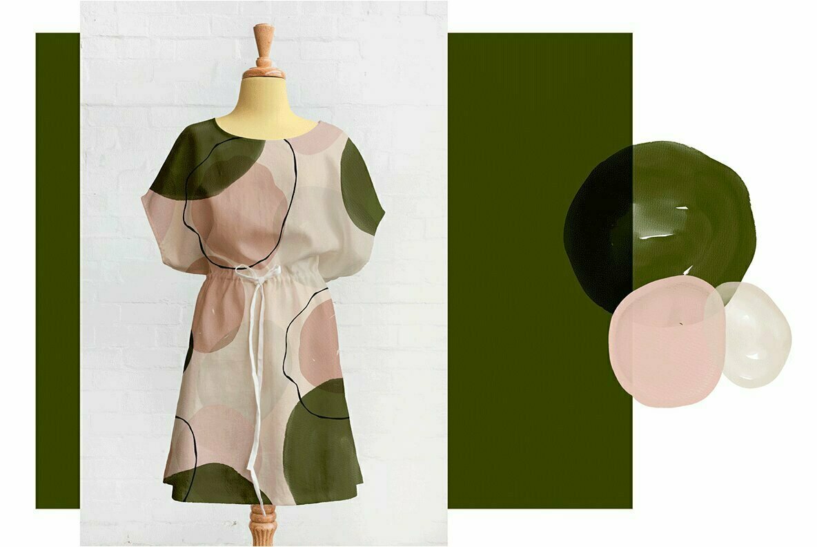 Velveteen Green Pattern Set Velveteen Green Pattern Set