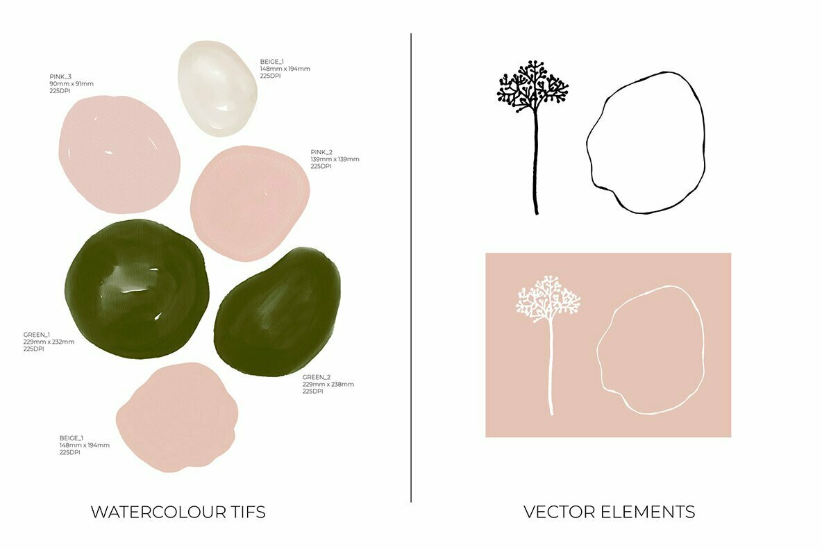 Velveteen Green Pattern Set Velveteen Green Pattern Set