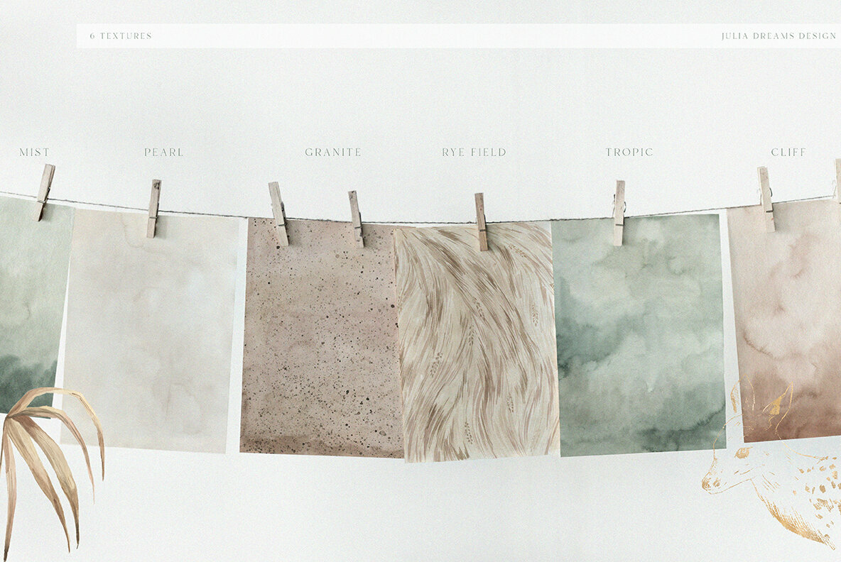 Modern Oasis Watercolor Collection 4