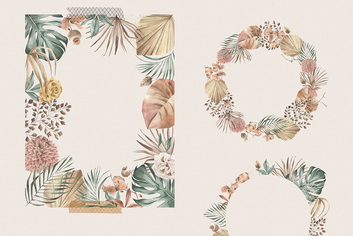 Modern Oasis Watercolor Collection 6