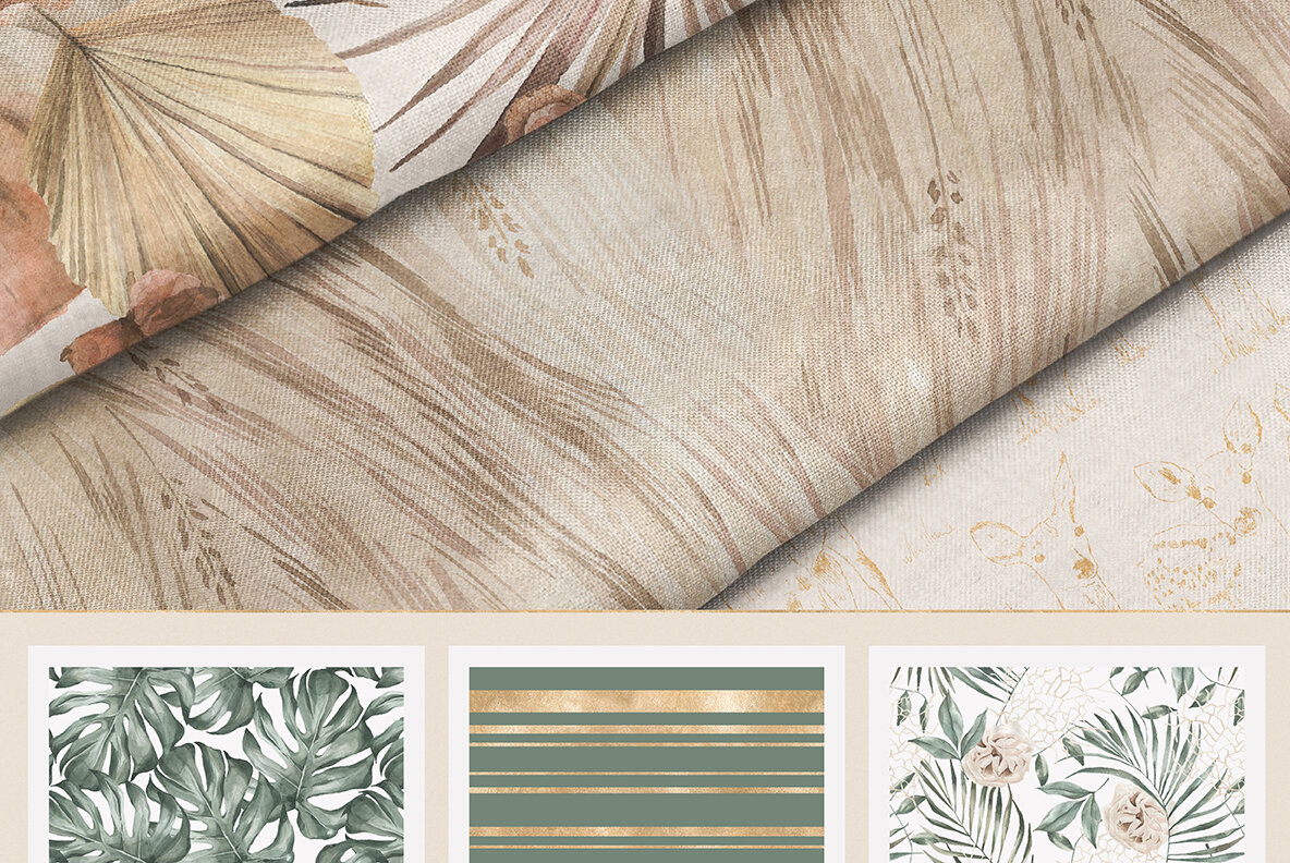 Modern Oasis Watercolor Collection 7