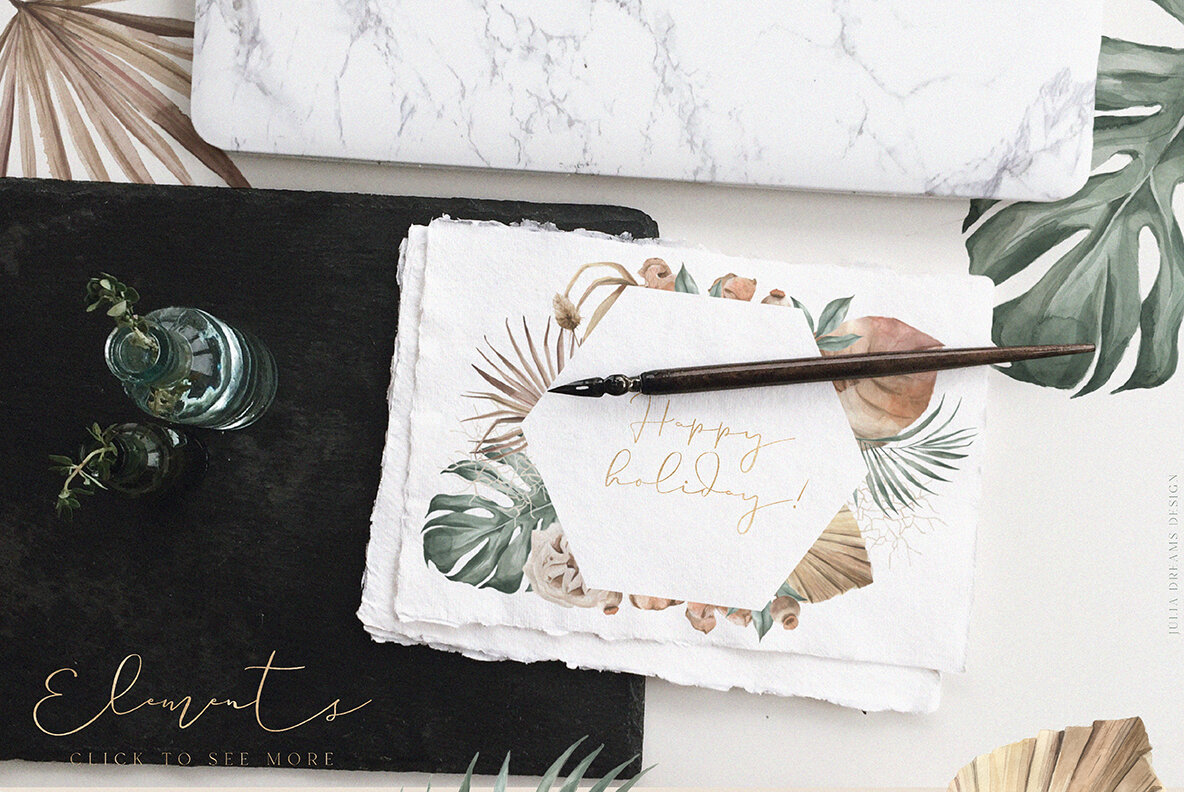 Modern Oasis Watercolor Collection 9