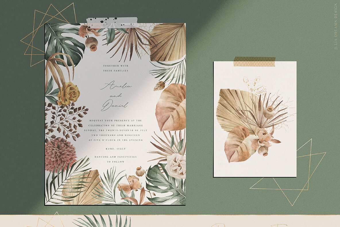 Modern Oasis Watercolor Collection 11