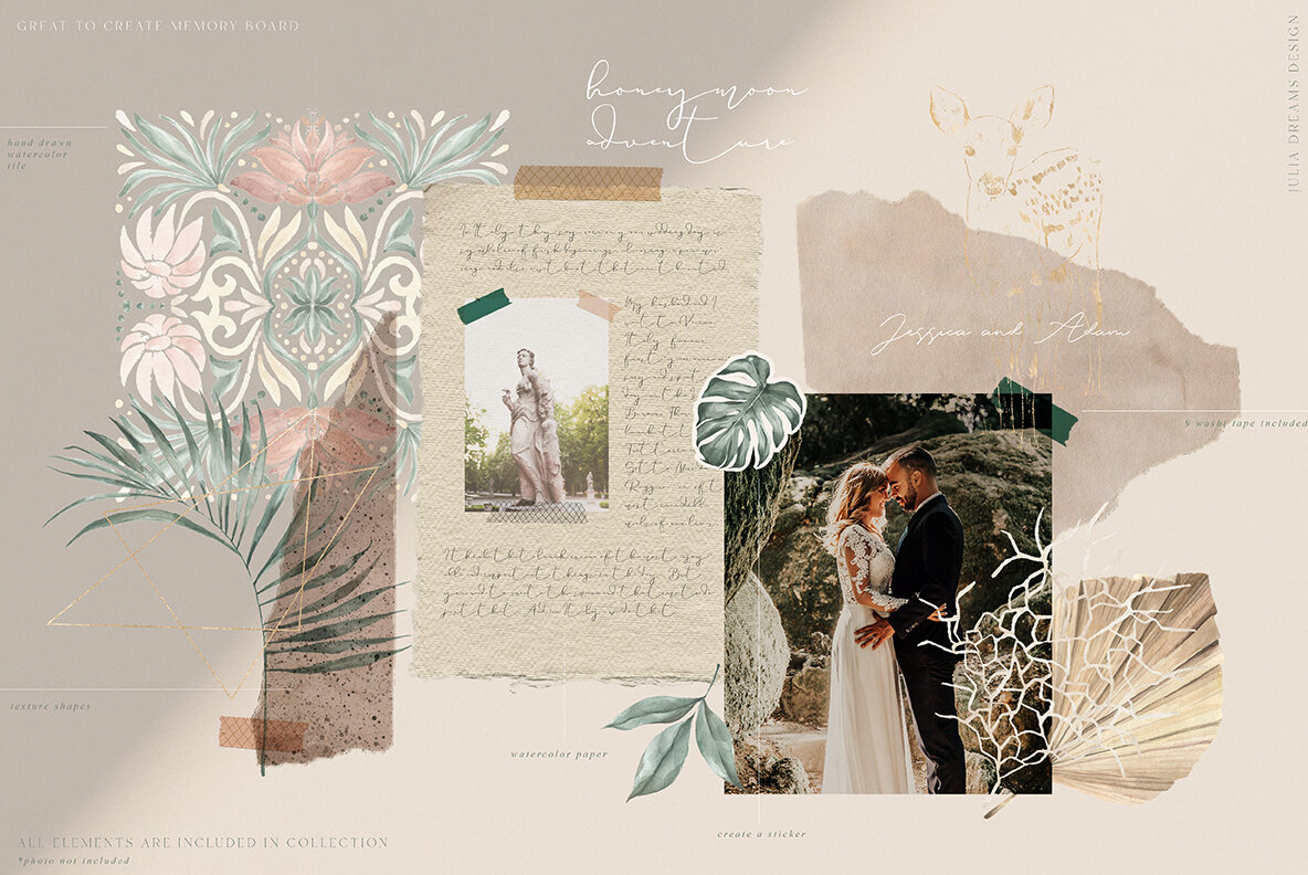 Modern Oasis Watercolor Collection 12