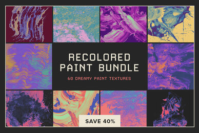 Recolored Paint Bundle     60 Dreamy Paint Textures