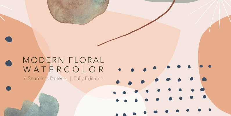 Modern Floral Watercolor