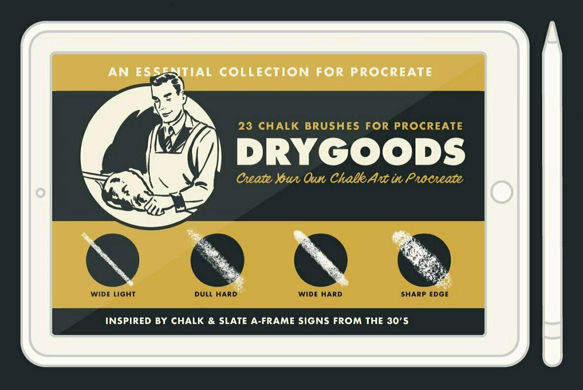 DryGoods Chalk Brushes for Procreate DryGoods Chalk Brushes for Procreate