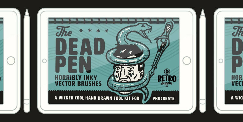The Dead Pen   A Wicked Cool Hand Drawn Toolkit for Procreate