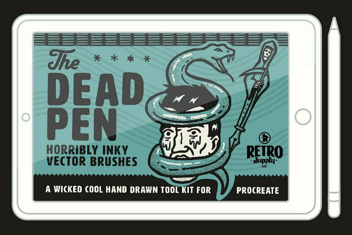 The Dead Pen   A Wicked Cool Hand Drawn Toolkit for Procreate 1