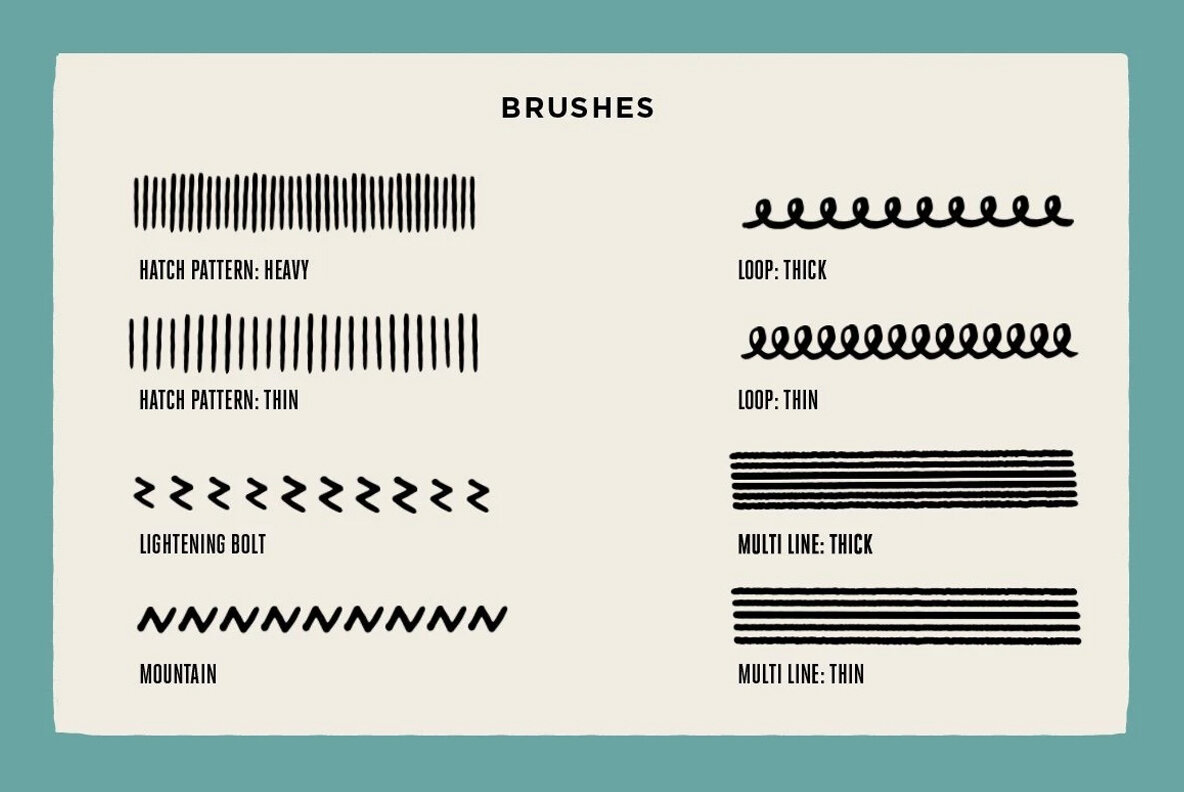 The Dead Pen   A Wicked Cool Hand Drawn Toolkit for Procreate 10