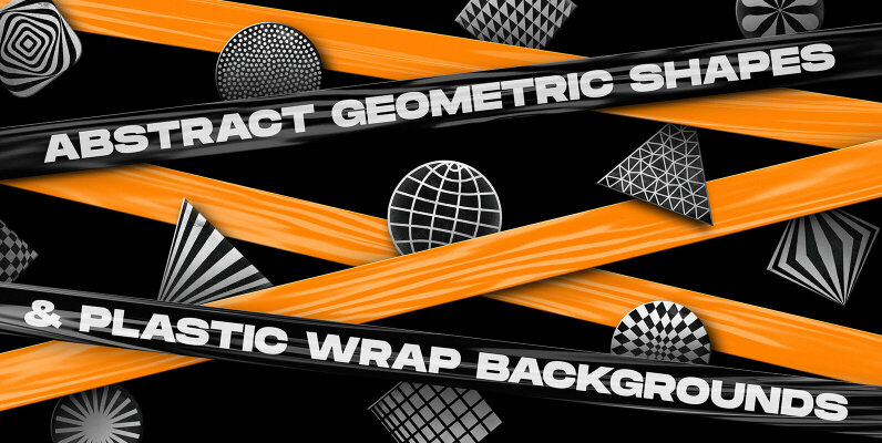 Abstract Shapes   Plastic Wrap Backgrounds