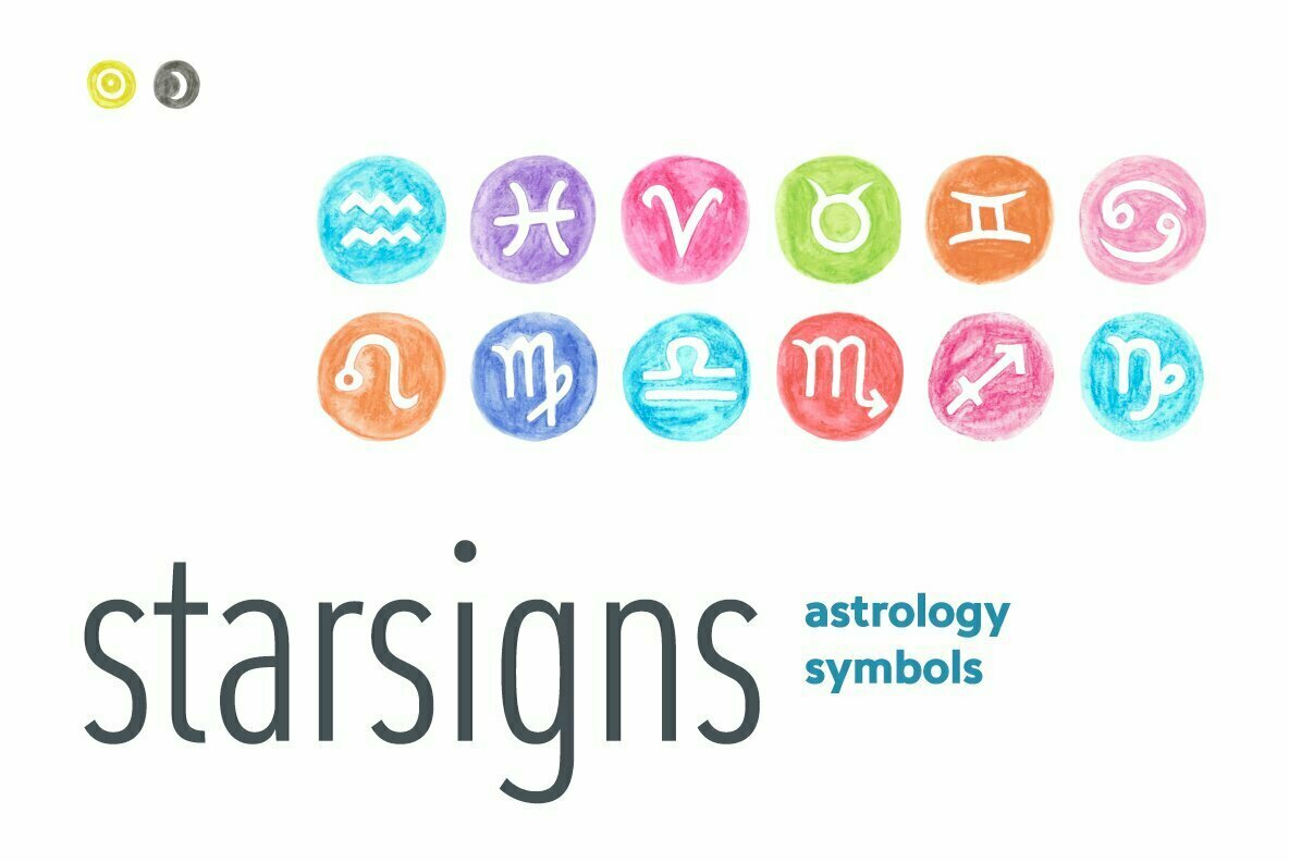 Starsigns Astrology Color Symbols 1