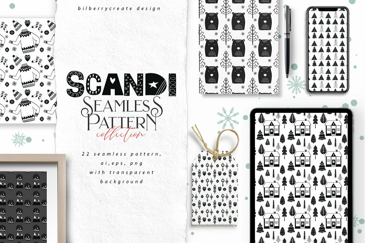 SCANDI Seamless Patterns 1