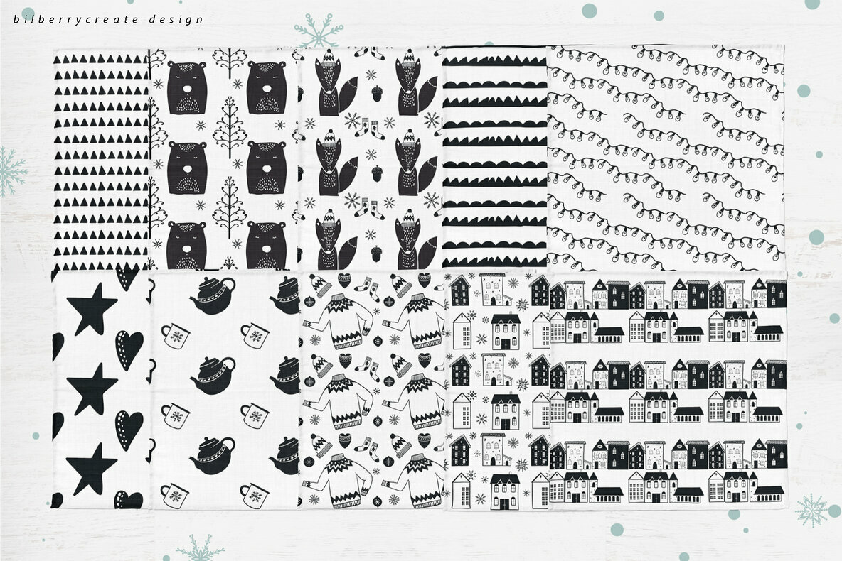 SCANDI Seamless Patterns 4