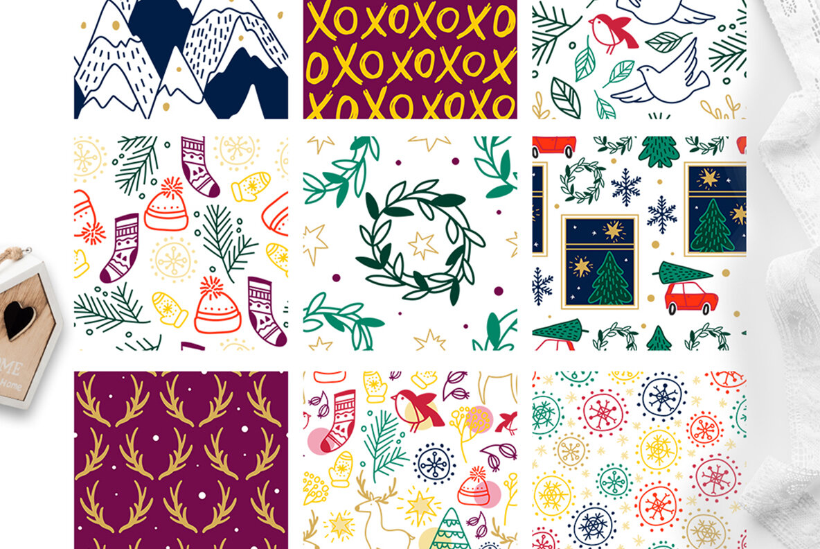 Christmas Gift and Holiday Pattern Set Christmas Gift and Holiday Pattern Set