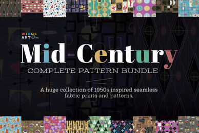 Mid Century Seamless Patterns Collection